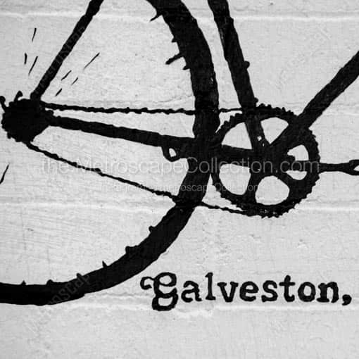 Galveston Texas -- Galveston Black and White Wall Art
