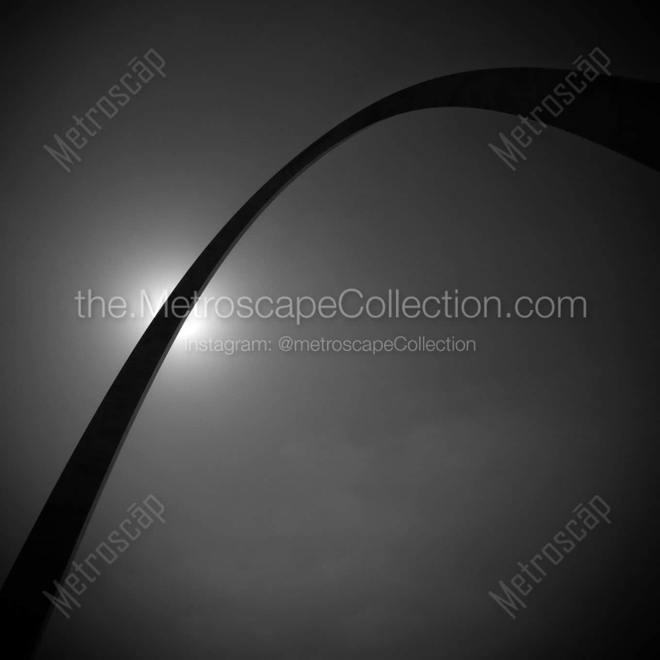The Gateway Arch Silhouetted by the Sun Wall Art square crop