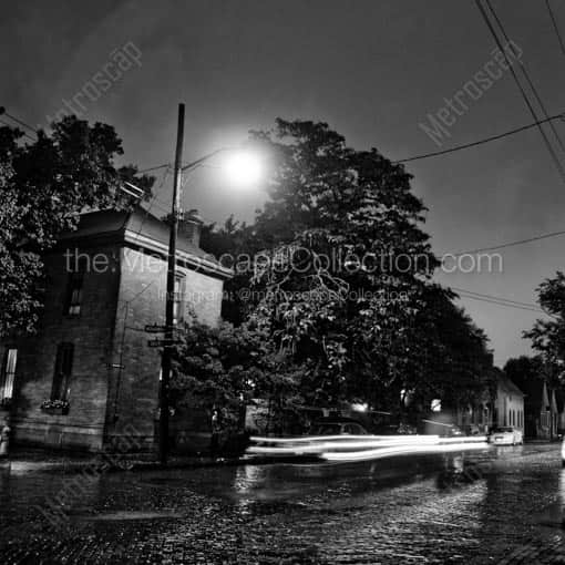 German Village after an August Rain Storm -- Columbus Black and White Wall Art