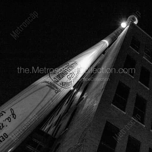 The Giant Louisville Slugger Bat -- Louisville Black and White Wall Art