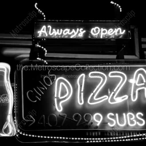 Gino's Pizza and Subs -- Orlando Black and White Wall Art