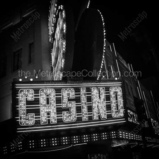 The Golden Gate Hotel and Casino -- Las Vegas Black and White Wall Art