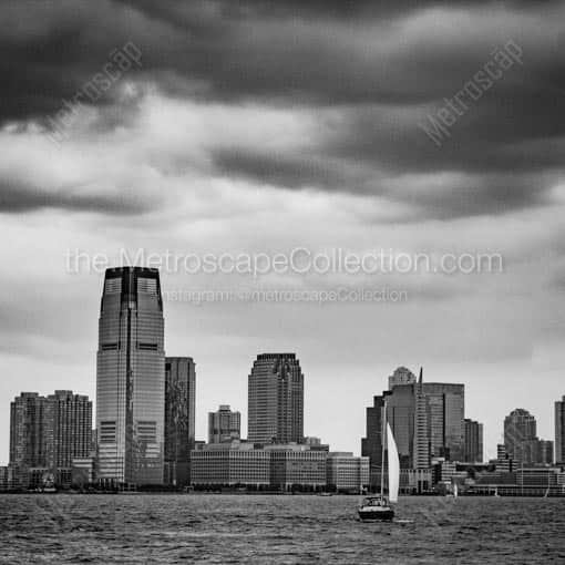 The Goldman Sachs Building in Jersey City -- New York City Black and White Wall Art