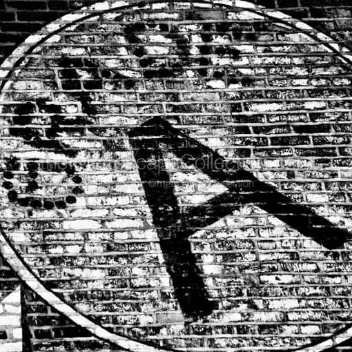 Grade A Stamp Mural -- Omaha Black and White Wall Art