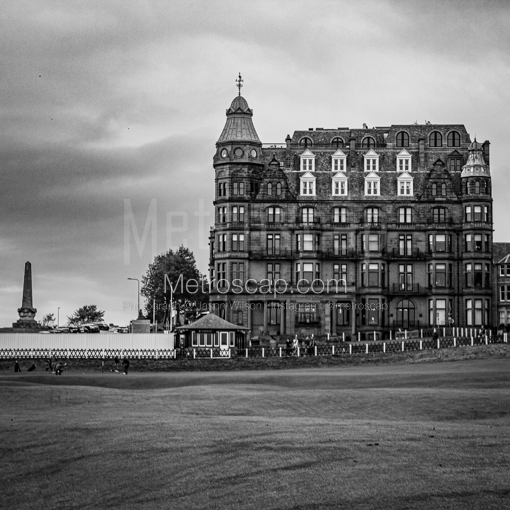 The Hamilton Grand Hotel St Andrews Scotland -- St Andrews Black and White Wall Art