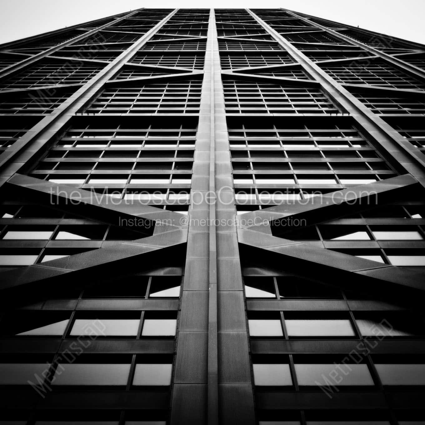 Hancock Tower Steel Bracing Supports Wall Art square crop