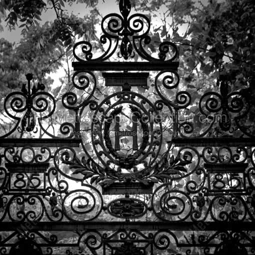 The Harvard Gate -- Boston Black and White Wall Art