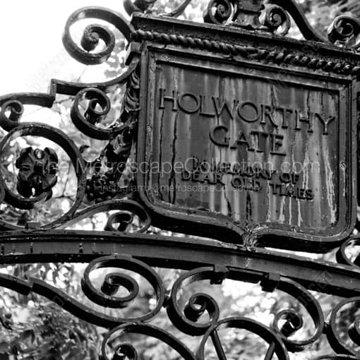 Harvard Holworthy Gate -- Boston Black and White Wall Art