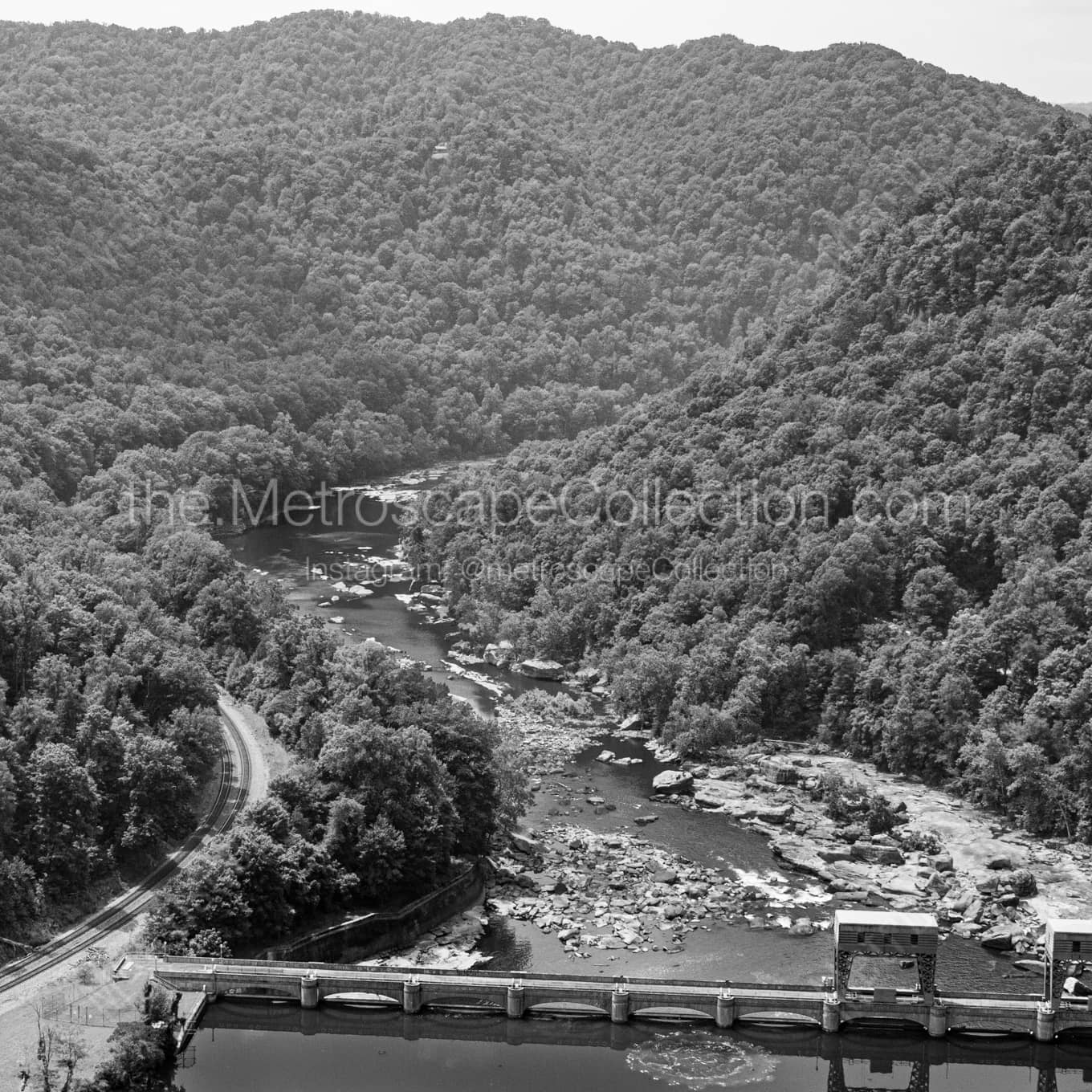 Hawks Nest Dam Wall Art square crop