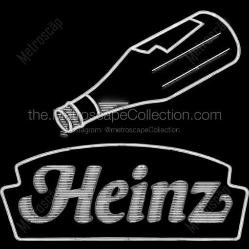 Heinz Ketchup Neon Sign -- Pittsburgh Black and White Wall Art