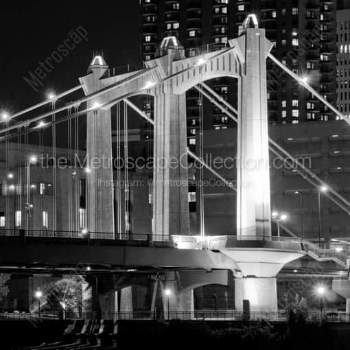 Hennepin Avenue Bridge -- Minneapolis Black and White Wall Art