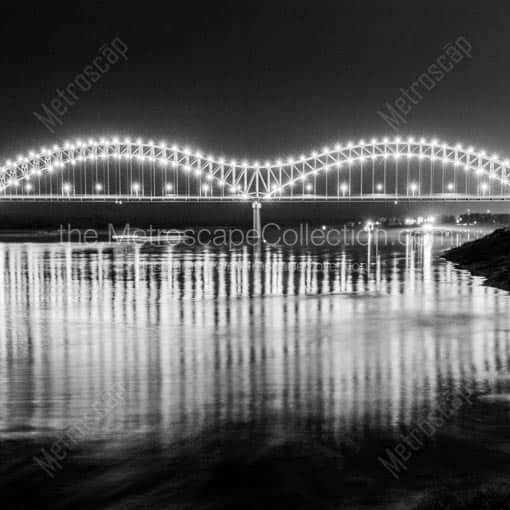 The Hernando de Soto Bridge in Memphis -- Memphis Black and White Wall Art