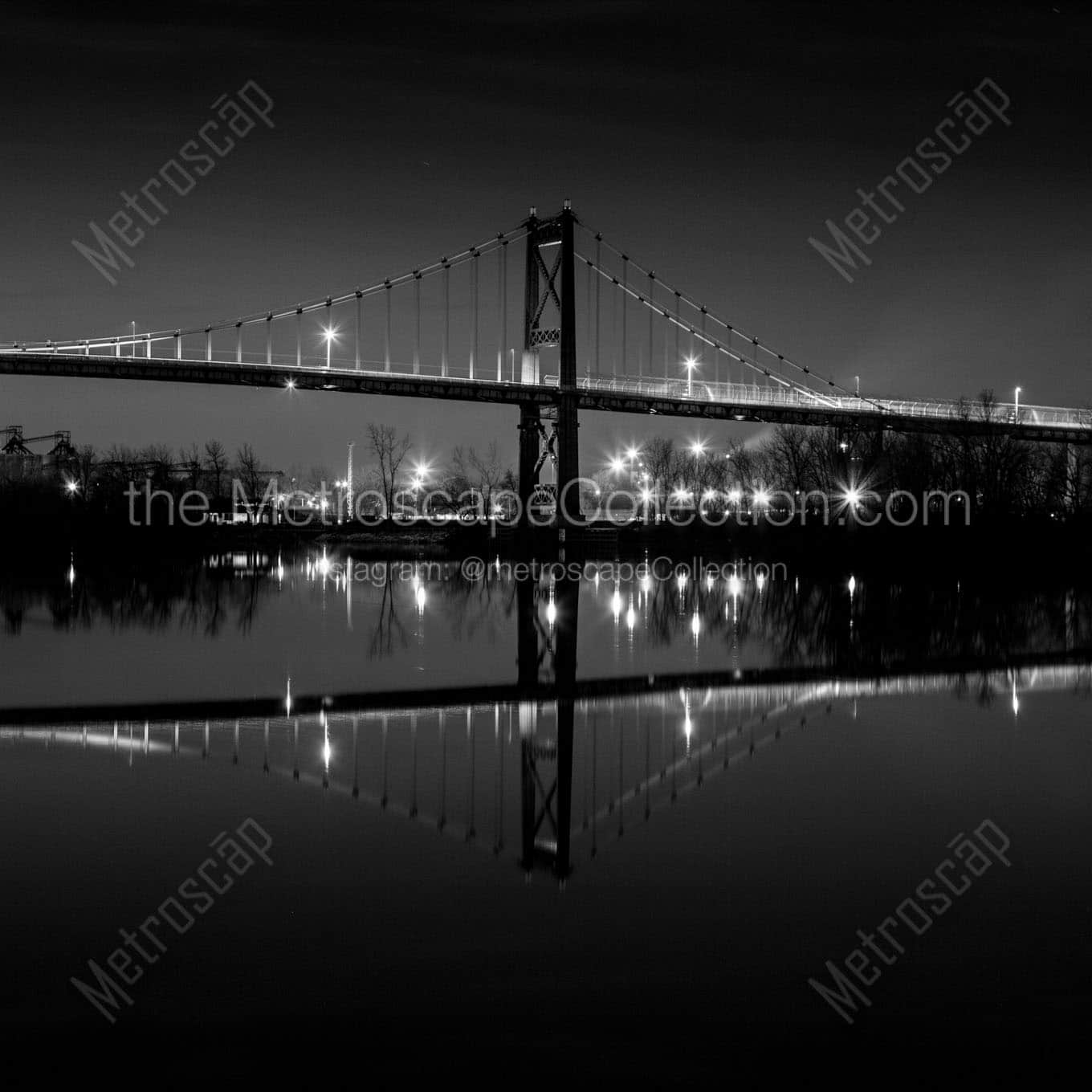 The Anthony Wayne High Level Bridge over the Maumee Wall Art square crop