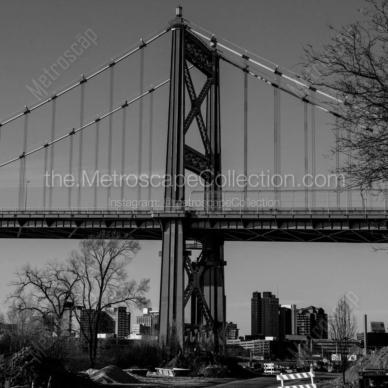 The High Level Bridge just South of Downtown Toledo Wall Art square crop