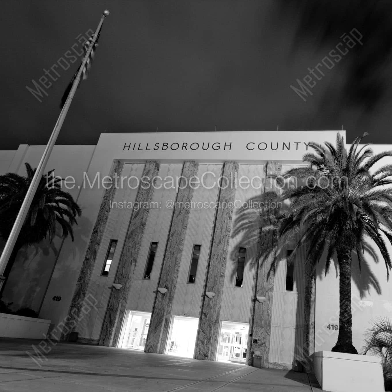 The Hillsborough County Government Building Wall Art square crop