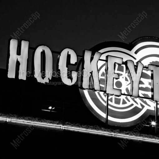 The Hockeytown Bar Sign -- Detroit Black and White Wall Art