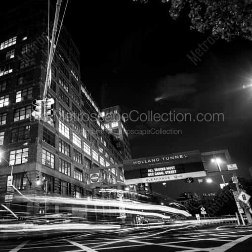 The Holland Tunnel -- New York City Black and White Wall Art