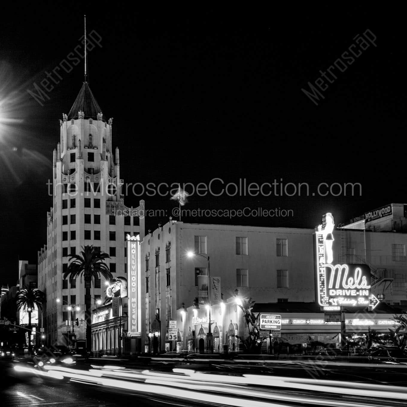 The Hollywood Museum and First National Building Wall Art square crop