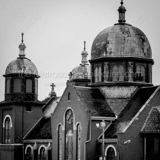 The Holy Trinity Ukrainian Church -- Youngstown Black and White Wall Art