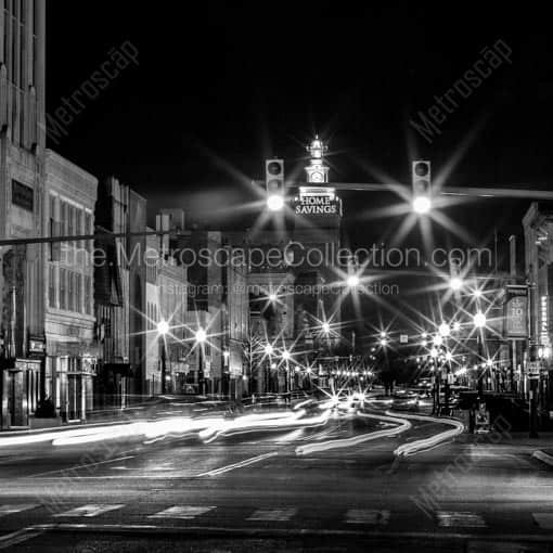Home Savings Bank on Federal Plaza -- Youngstown Black and White Wall Art
