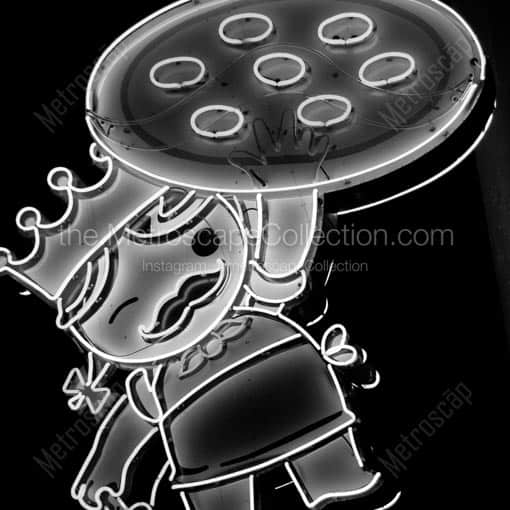 The Home Slice Pizza Guy -- Austin Black and White Wall Art