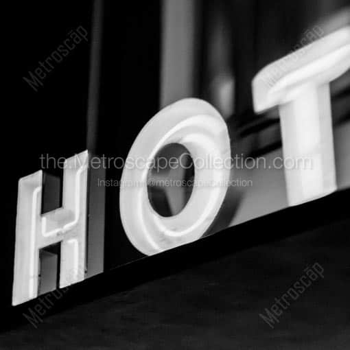 Hot Neon Sign -- Miami Black and White Wall Art
