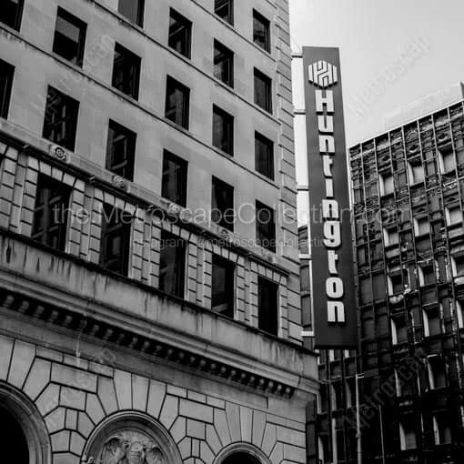 The Huntington Building in Downtown Toledo -- Toledo Black and White Wall Art