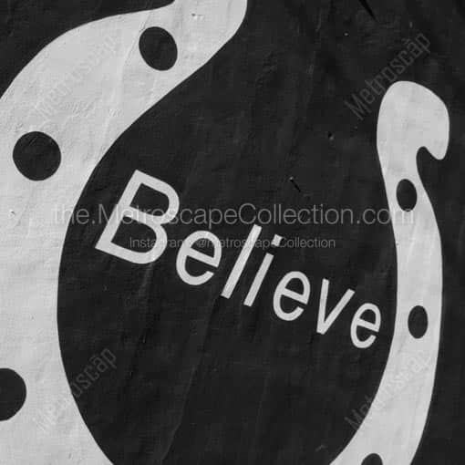 Indianapolis Colts Believe Mural -- Indianapolis Black and White Wall Art