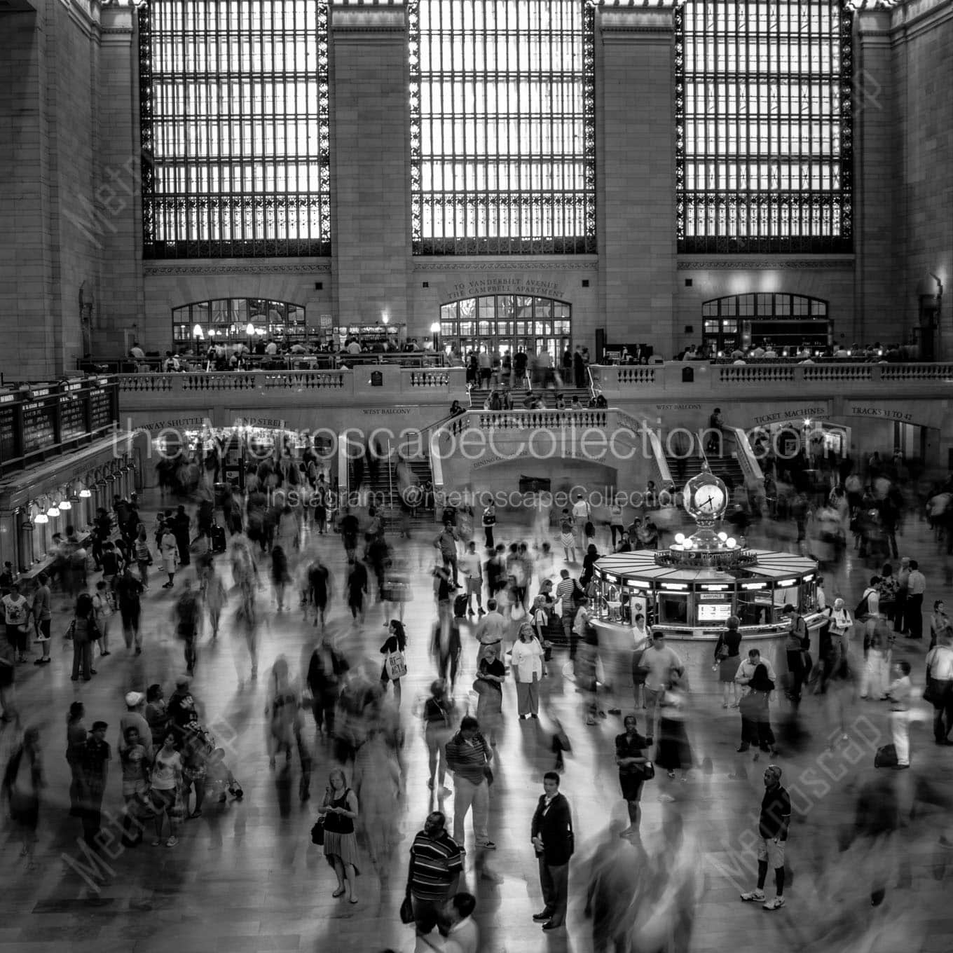 Inside Grand Central Terminal at Rush Hour Wall Art square crop