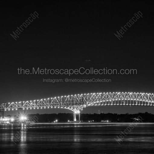 The Isiah D Hart Memorial Bridge -- Jacksonville Black and White Wall Art