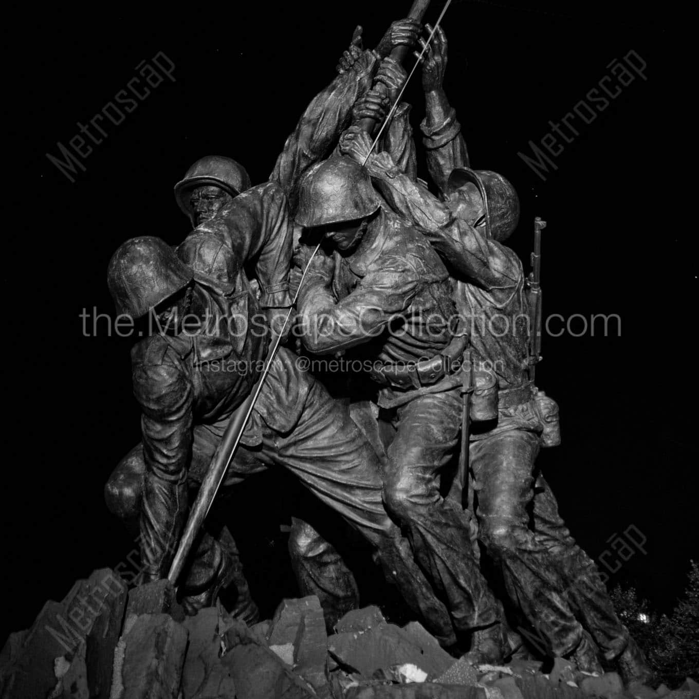 The Iwo Jima Statue in Arlington National Cemetry Wall Art square crop