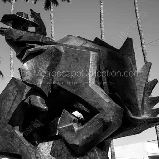The Jack Knife Sculpture in Old Town Scottsdale -- Phoenix Black and White Wall Art