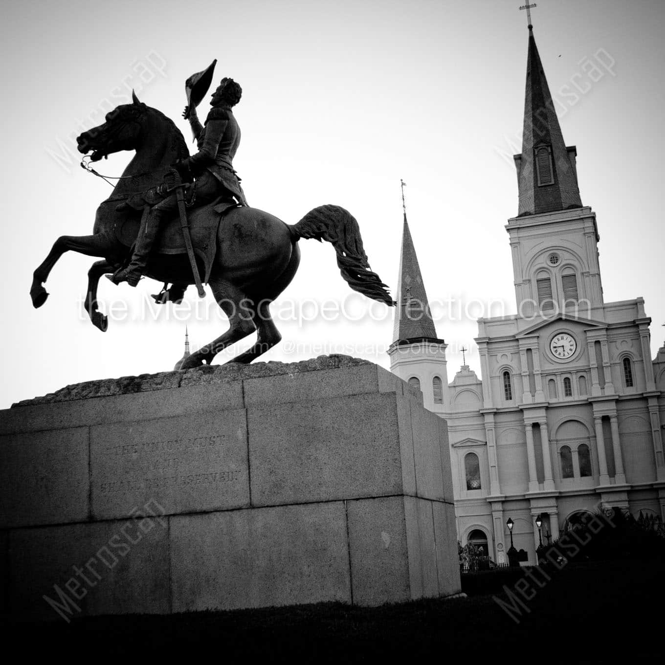 Jackson Square and St Louis Cathedral Wall Art square crop
