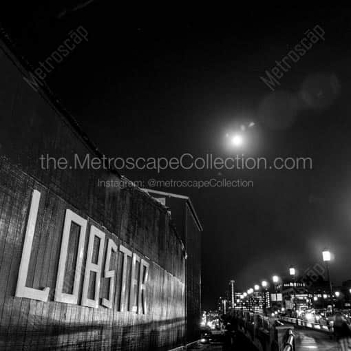 The James Hook Lobster Company Building -- Boston Black and White Wall Art