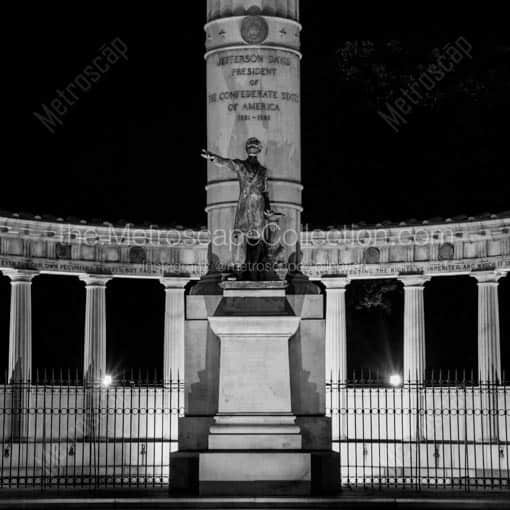 Jefferson Davis Monument -- Richmond Black and White Wall Art