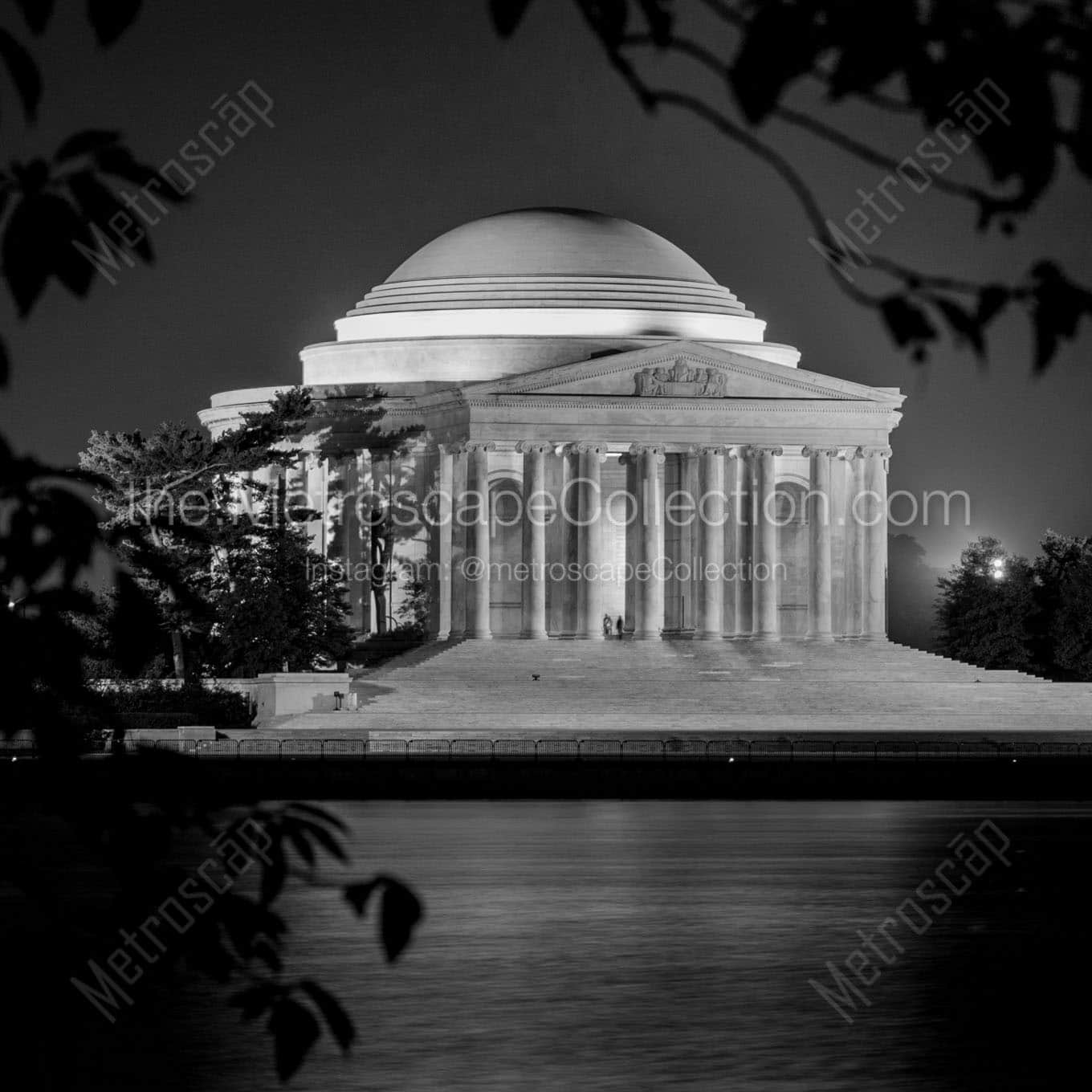 The Jefferson Memorial and Tidal Basin Wall Art square crop
