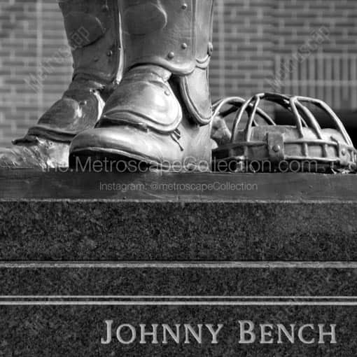 Oklahoma Native Son Johnny Bench -- Oklahoma City Black and White Wall Art