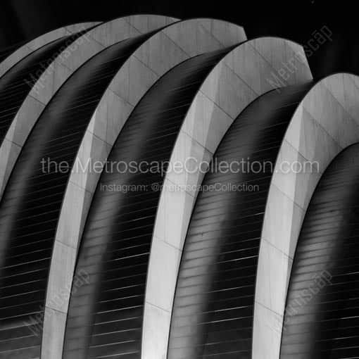 The Kansas City Kauffman Center -- Kansas City Black and White Wall Art