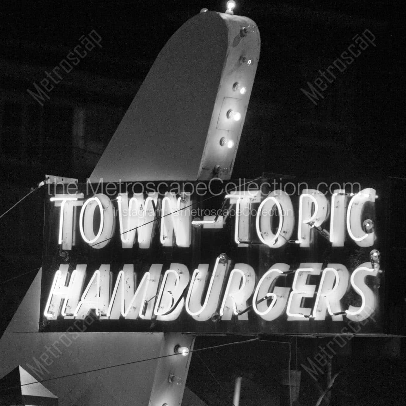 KC Town Topic Hamburgers Wall Art square crop