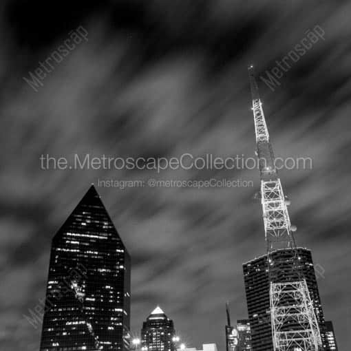 The KDFW Tower in Downtown Dallas -- Dallas Black and White Wall Art