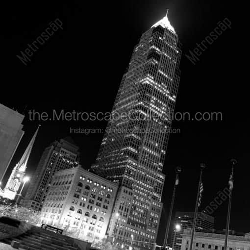 The Key Bank Building -- Cleveland Black and White Wall Art