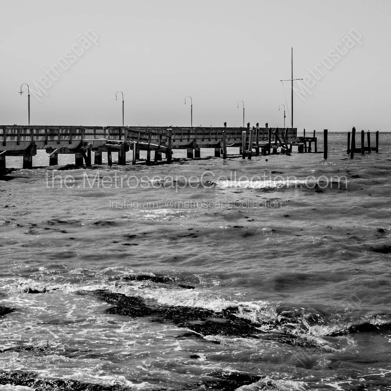 A Key West Fishing Pier Wall Art square crop