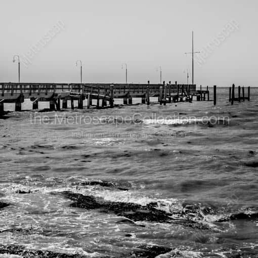 A Key West Fishing Pier -- Key West Black and White Wall Art