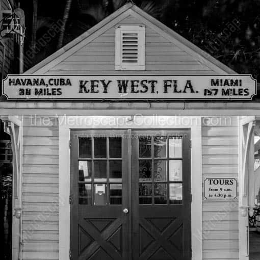 Key West Fla -- Key West Black and White Wall Art