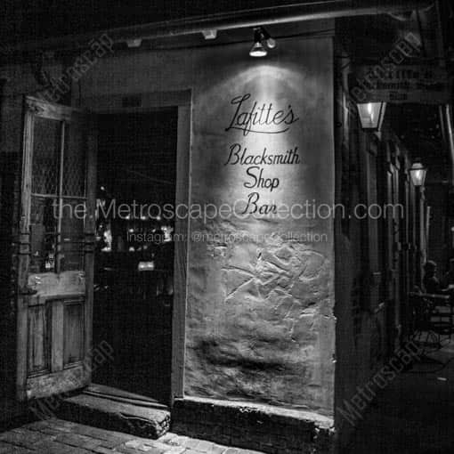 Lafitte's Blacksmith Shop Bar -- New Orleans Black and White Wall Art