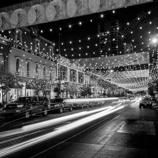 Larimer Square -- Denver Black and White Wall Art
