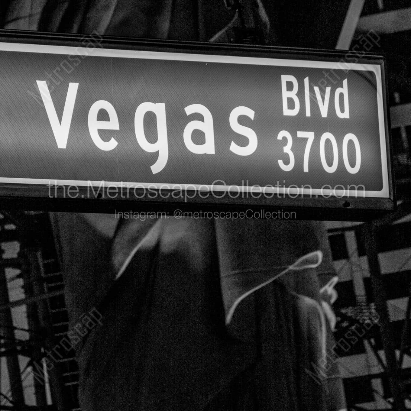A Las Vegas Boulevard Street Sign Wall Art square crop