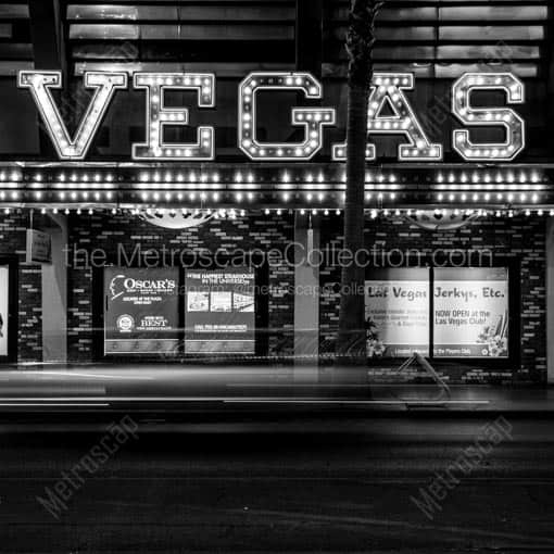 The Las Vegas Club on Fremont Street -- Las Vegas Black and White Wall Art