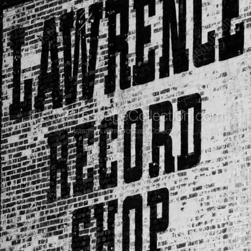 The Lawrence Record Shop -- Nashville Black and White Wall Art