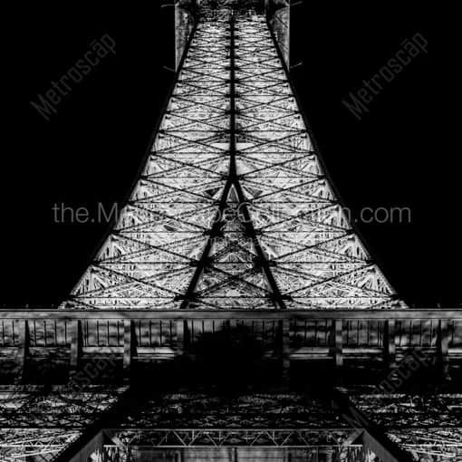 Le Tour Eiffel in La Rive Gauche -- Paris Black and White Wall Art